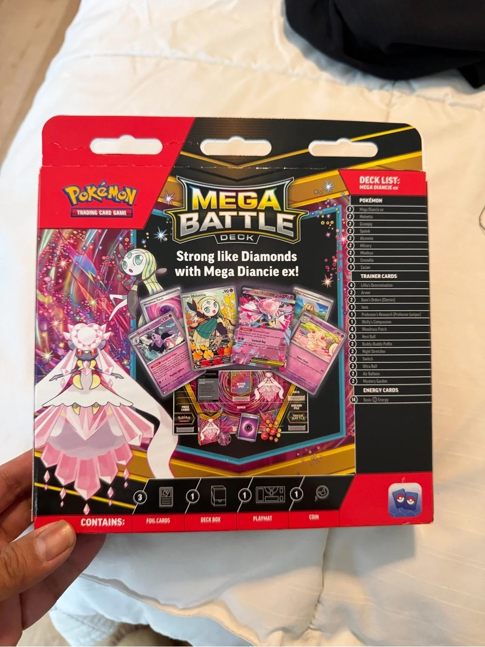Pokemon Mega Diancie EX Trading Card Box Pink Purple Red